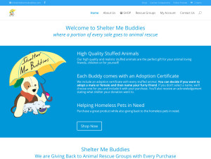 Shelter Me Buddies Home Page Screenshot 1