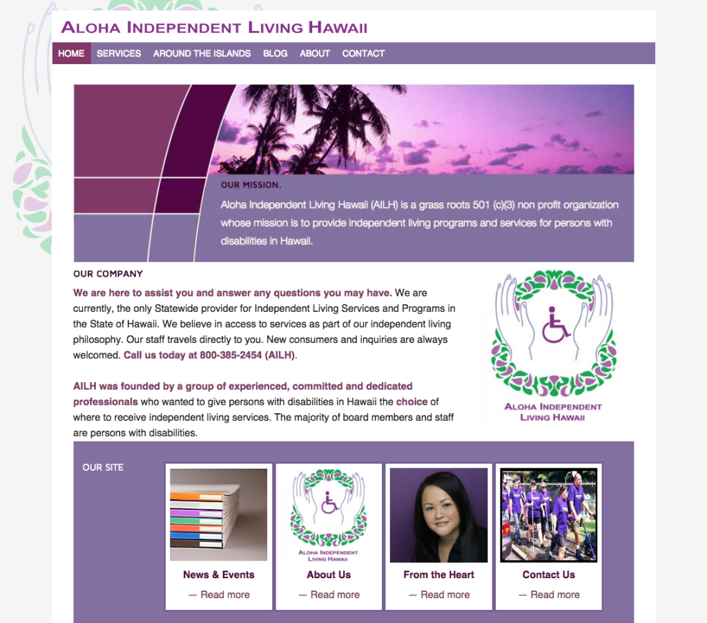 Aloha Independent Living Hawaii screenshot